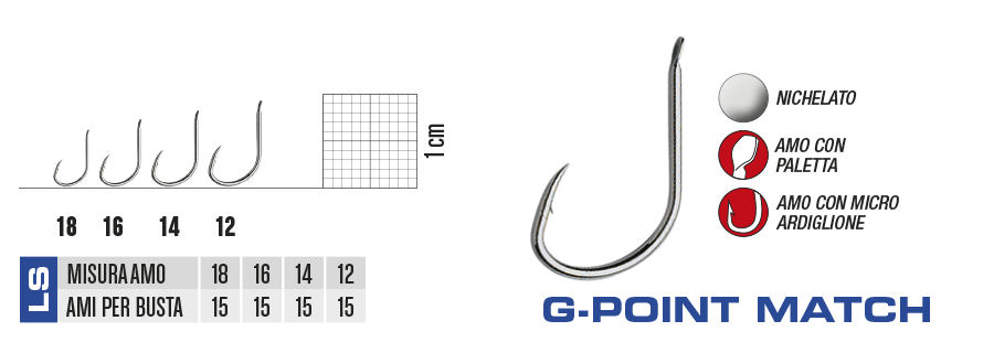 Gamakatsu Hi-Carbon LS Serie 4GP n° 12 pz. 15 Gamakatsu Hi-Carbon LS Serie 4GP n° 12 pz. 15